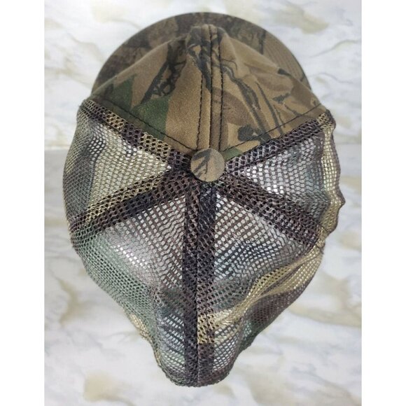 Vintage Duck Bay Tree Bark Camouflage Mesh Back Hunting Snapback Hat Cap - Picture 6 of 9